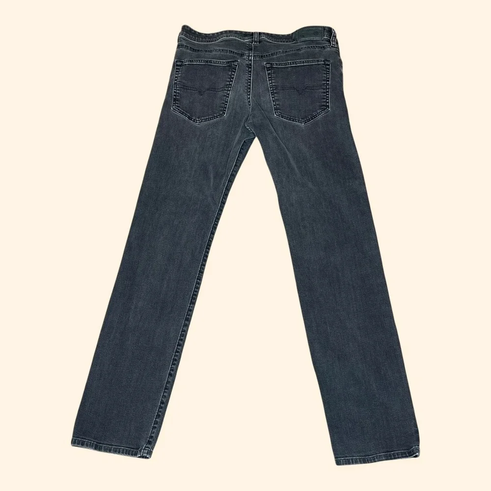Diesel Buster Regular Slim-Tapered Jeans Mens‎ 30x32 Faded Black Fly Stretch